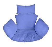 Ferocity Cojín de Silla de Hamaca XXL, Colgante Huevo Cojines, Columpio Silla Cojín Respaldo con Almohada para la Cabeza, Cjín Impermeable, para Patio Jardín, Azul [114]