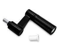FERPASA® - Manivela Persiana Corta con Adaptador | Repuesto para Torno Persiana, Recogedor Persiana, Mecanismo Persiana Enrollable (Negro Corta)
