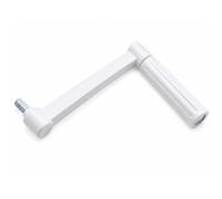 FERPASA® - Manivela Persiana Larga | Acabado Blanco/Negro | Repuesto para Torno Persiana, Recogedor Persiana, Mecanismo Persiana Enrollable White