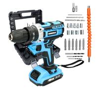 Ferrestock Taladro percutor FSKTAB101 21V Li-ion 35 Nm Maletín 25 accesorios 2 velocidades