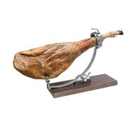 FERRETERIA LEPANTO Jamonero Profesional Giratorio y basculante, Soporte jamonero con Base de Madera de Haya Color Caoba Modelo Serrano (Sin Set de Corte)