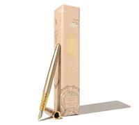 Ferris Wheel Press, Bijou - Pluma estilográfica, Capitán Earl Greyson, doble chapado en oro, acabado lacado de zafiro, punta de acero bicolor, fina
