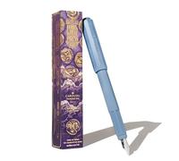 Ferris Wheel Press , Pluma estilográfica, cuerpo de mezcla acrílica, tapa de cierre de clic sellada al aire, Tides of Midas, azul cielo, punta mediana