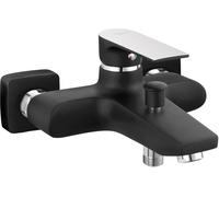 Ferro Algeo Square Black grifo de bañera y ducha a pared cromo-negro BAQ1BLC