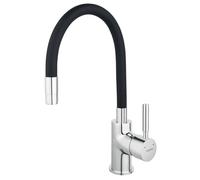 Ferro Zumba grifo de cocina de pie cromo-negro BZA4B-LB