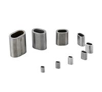 ferrules para cable de acero 500 Uds. Manguitos de prensado cuerda alambre virola acero inoxidable 304 abrazaderas Cable ovaladas accesorios Clip 0,8mm-2mm(1.5MM)