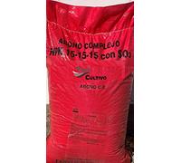 FERTILIZANTE Complejo Triple 15-15-15 con SO3 25 Kg. Abono versatil Que Lleva un Gran Equilibrio Entre nitrógeno, fósforo y potasio. Válido para Toda Clase de Cultivos.