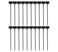 FESTFENDS 250 Piezas Bridas Etiqueta, Correas de Etiquetas de Alambre de Nylon, Negro, para Gestión de Cables y Organización, para Instalaciones Eléctricas y Oficina