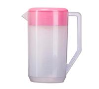 FESTFENDS Jarra para Bebidas de Plástico Rosa de 4000ml Resistente al Calor y Frío con Tapa Medidora Adecuado para Cenas de Acción de Gracias y Picnic Reutilizable