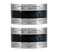 FESTFENDS Termómetro Digital de Botella de Vino Acero Inoxidable Unidades Pantalla Lcd No Requiere Batería para Medición Precisa Temperatura del Vino