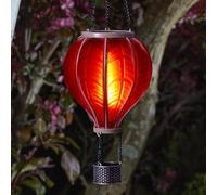 Festive Lights - Farol de globo de aire caliente LED SMD para colgar al aire libre, 45 cm, con manchas rojas, con efecto de vidrio llameante, luz de jardín con asa