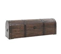 Festnight Baul de Madera de Estilo Vintage Baúl de Almacenaje Madera Maciza 120x30x40cm Marrón