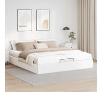 Festnight Canapé Abatible 180 x 200 cm, Cama Canape 180 x 200 cm, Cama Tapizada 180 x 200 cm, con Somier y Espacio de Almacenamiento, Cama Matrimonio, Cama de Almacenamiento Blanco