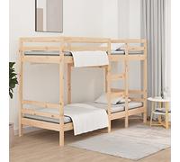 Festnight Litera de Madera 90 x 190 cm, Cama Litera Juvenil y Adultos, Natural