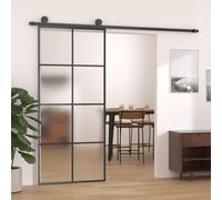 Festnight Puerta Corrediza con Herrajes Puertas Corrediza Vidrio Puerta Corredera Deslizante de Cristal Seguridad 90 x 205 cm