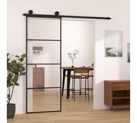 Festnight Puerta Corrediza con Herrajes Puertas Corrediza Vidrio Puerta Corredera Deslizante de Cristal Seguridad 76 x 205 cm HHGSK21