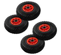 Festnight Ruedas de Carrito Rueda Rueda Carretillas 4 Unidades Goma 3.00-4 260 x 85 mm