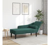 Festnight Sofá Diván Sofá Pequeño Terciopelo Verde Oscuro Chaise Longue Sofá Moderno Sofá de Salón Sofá Relax de 1 Plazas Tapizado Diván Cama 1 Plazas Cama Diván 110