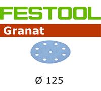 Festool 50x Granat 125mm Discos de Lijado Granat Adhesivo 8 Agujero P40-P500