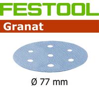 Festool 50x Granat 77mm Muelas Adhesivo 6 Agujero P80-P500 Para Lex 3 77