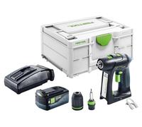 Festool C 18-Basic taladro atornillador a batería 18 V 45 Nm sin escobillas + 1x batería recargable 5,0 Ah + cargador + systainer