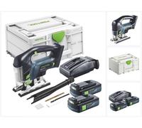 Festool CARVEX PSBC 420-Basic sierra de calar pendular sin cable 18 V 120 mm sin escobillas + 2x batería recargable 3,0 Ah + cargador + systainer
