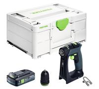 Festool CXS 18-Basic taladro atornillador a batería 18 V 40 Nm sin escobillas + 1x batería recargable 4,0 Ah + cargador rápido + systainer