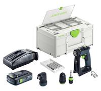 Festool CXS Basic taladro atornillador a batería 18 V 40 Nm sin escobillas + 1x batería recargable 4,0 Ah + cargador rápido + systainer