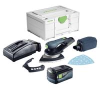 Festool DTSC 200-Basic lijadora delta a batería 18 V 145 x 195 mm sin escobillas + 1 batería 5,0 Ah + cargador + Systainer