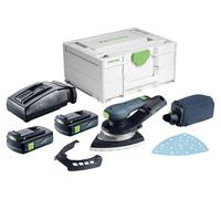 Festool DTSC 200-Basic lijadora delta a batería 18 V 145 x 195 mm sin escobillas + 2x batería 3,0 Ah + cargador + Systainer