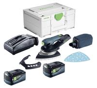 Festool DTSC 200-Basic lijadora delta a batería 18 V 145 x 195 mm sin escobillas + 2x batería 5,0 Ah + cargador + Systainer