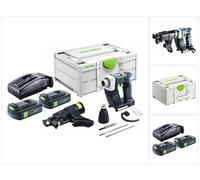 Festool DURADRIVE DWC 18-2500 Basic atornillador sin cable para la construcción 18 V 18 Nm sin escobillas + 2x batería recargable 3,0 Ah + cargador + systainer