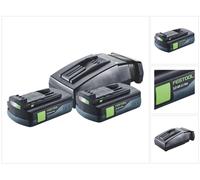 Festool Energy Set 2x BP 18 Li 3,0 C 18 V 3,0 Ah / 3000 mAh batería Li-Ion ( 2x 577658 ) + cargador TCL 6 ( 201135 )
