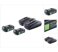 Festool energy set 2x BP 18 Li 3.0 C batería 18 V 3.0 Ah / 3000 mAh Li-Ion ( 2x 577658 ) + cargador doble TCL 6 DUO ( 577017 )