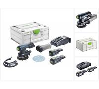 Festool ETSC 125 3,0 I-Plus Lijadora excéntrica sin cable 18 V 125 mm Sin escobillas ( 577694 ) + 2x batería 3,0 Ah + cargador + Systainer