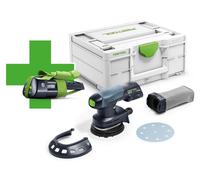 Festool ETSC 125-Basic-ERGO Lijadora sin cable de órbita aleatoria 18 V 125 mm sin escobillas ( 577030 ) + 1x batería recargable 3,0 Ah + systainer - sin cargador