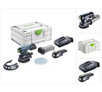 Festool ETSC 125-Basic Lijadora excéntrica sin cable 18 V 125 mm Sin escobillas + 1x batería 3,0 Ah + cargador + Systainer