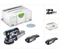 Festool ETSC 125 Lijadora excéntrica a batería 18V en Systainer + Adaptador de red ACA 220-240/18V Ergo - Sin batería, sin cargador incluidos