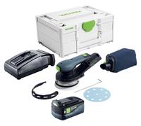 Festool ETSC 2 125-Basic Lijadora rotorbital sin cable 18 V 125 mm sin escobillas + 1x batería 5,0 Ah + cargador + systainer