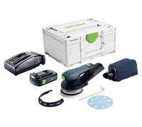 Festool ETSC 2 125-Basic lijadora rotorbital sin cable 18 V 125 mm sin escobillas + 1x batería recargable 3,0 Ah + cargador + systainer