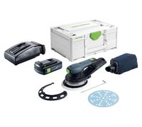 Festool ETSC 2 150-Basic lijadora sin cable de órbita aleatoria 18 V 150 mm sin escobillas + 1x batería recargable 3,0 Ah + cargador + systainer