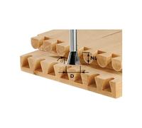 Festool Fresa Cola de Milano HW S8 D20 - Vastago 8 mm, 15°