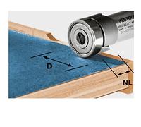 Festool Fresa de Enrasado HW/KLS D22/8 para Fresadora OFK | Fresa con cojinete de bolas, diámetro 22 mm, longitud de corte 8 mm, filos de metal duro