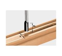 Festool Fresa de Ranuras HW S8 D22/20 - Carburo para Madera | Vástago 8 mm, diámetro 22 mm, longitud útil 20 mm - para fresadoras con pinza S8
