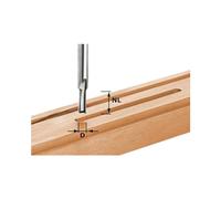 Festool Fresa de ranuras HW S8 D7/17 | Eje de 8 mm, longitud de corte 17 mm, longitud total de 55 mm. Fresa de ranura precisa para uso profesional