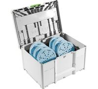 Festool Granat D150 GR SYS set abrasivo P60 - P220 120 pzs. ( 578192 ) + Systainer para RO 150, ES 150, ETS 150, ETS EC 150, LEX 150, WTS 150