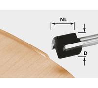 Festool HW D 19/16 S8 OFK 700 fresa enrasada 19 x 16 x 46 x 8 mm ( 491666 ) para fresadora OF 1010, OF 1010 R, fresadora de cantos OFK 700, MFK 700