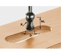 Festool HW S8 R16/NL32 Fresa de mango 19 x 19 x 68 x 16 x 8 mm ( 491033 ) para fresadora OF 900, OF 1000, OF 1010, OF 1010 R, OF 1400, OF 2000, OF 2200
