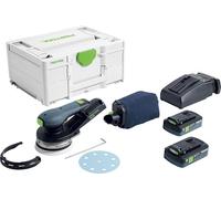 Festool Lijadora Excentrica Inalambrica ETSC 2 125 - Kit I-Plus | Motor EC-TEC sin escobillas, 2 baterias 18 V 4,0 Ah, disco StickFix 125 mm, en Systainer SYS 3 M 187