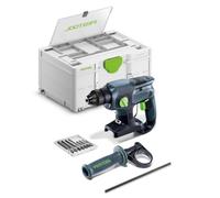 Festool Martillo combinado inalámbrico KHC-S 18 SDS-Plus Basic 18 V | Motor sin escobillas EC-TEC de 1,7 J de energía de impacto, Systainer con caja de brocas, batería no incluida